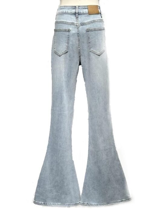 Dámske rifle Zvonove džínsy s vysokým pásom bootcut blue