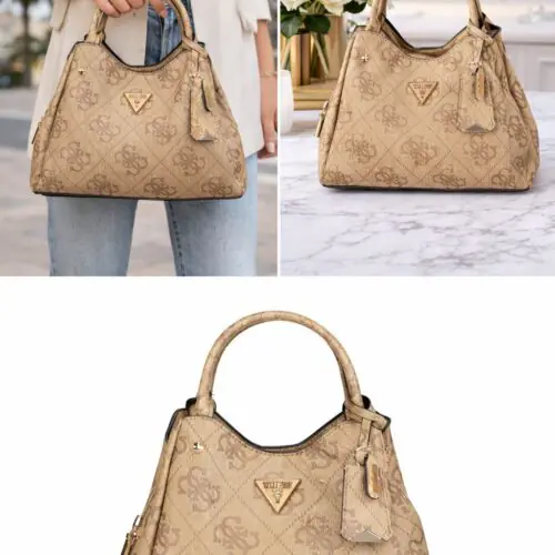 GUESS kabelka do ruky monogram Béžová OS697405_BELATTEL