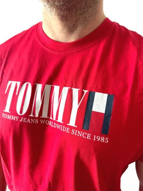 TOMMY HILFIGER JEANS panske tricko tshirt red DM0DM21941