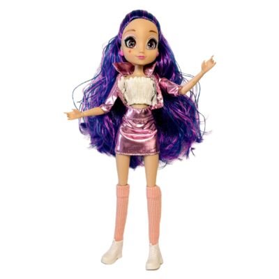 Detska babika BJD Doll Purple Hair Fashion 26cm Anime Pink