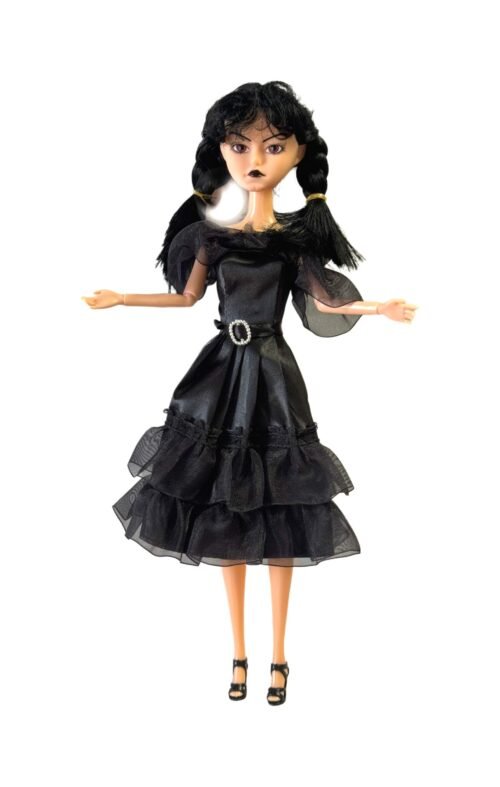 Babika Wednesday Doll Addams Family 30cm Anime – Obrázok 3