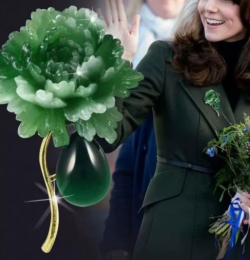 BROŠŇA MODNA KVET FLOWER ELEGANT ZELENA FASHION 4 Brošňa modna Kvet Flower elegant zelena fashion – Obrázok 3