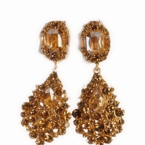 Alternative view of Dámske party visiace náušnice bijoux spolocenske