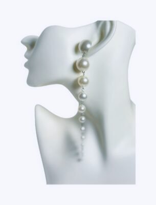 Dlhé visiace perlové náušnice Waterfall 12 cm bijoux