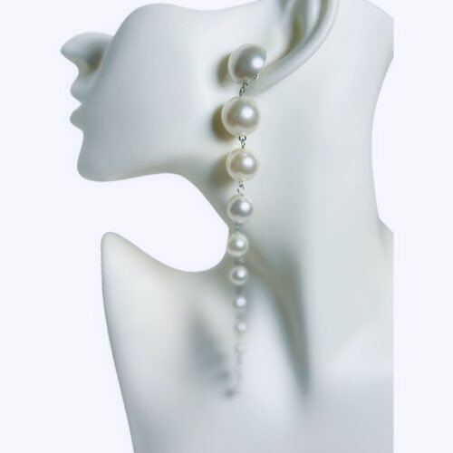 Dlhé visiace perlové náušnice Waterfall 12 cm bijoux