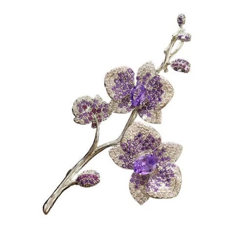 Brošňa Orchidea modna Kvet Flower elegant