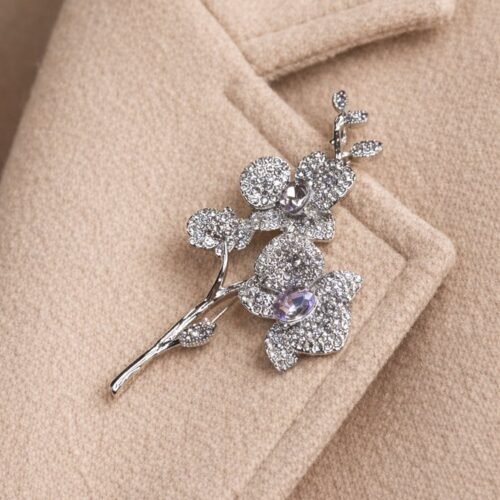 Brošňa Orchidea modna Kvet Flower elegant