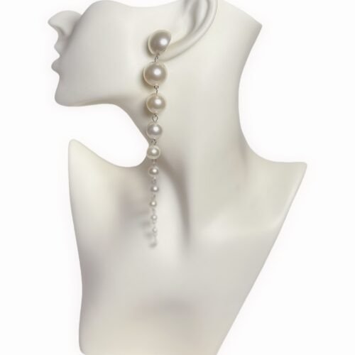 Dlhé visiace perlové náušnice Waterfall 12 cm bijoux