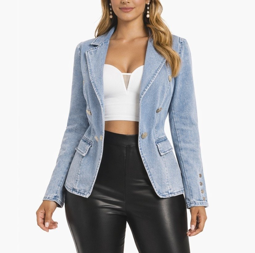 Dámske Džínsove Sako Jacket jeans blue denim 3 Dámske Džínsove Sako Jacket jeans blue denim