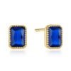 STRIEBRO Náušnice so zirkónom London Blue 925 pozlátené