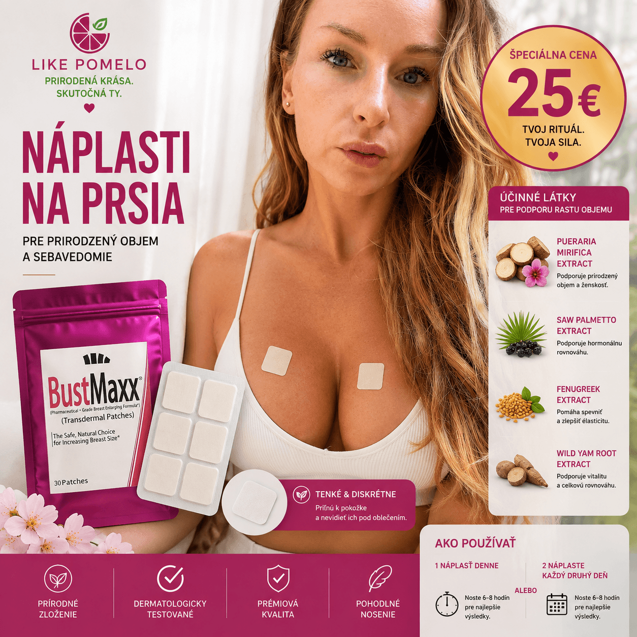NÁPLASTI NA PRSIA BOOBS PATCHES 30 KS BIELE 2 Náplasti na prsia Boobs Patches 30 ks biele – Obrázok 2