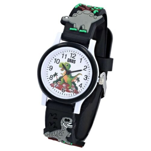 Detské hodinky Dino motív dinosaura Ø29 mm cierne 8 1 Detske hodinky so silikonovym remienkom motiv dinosaura O 29 mm dino