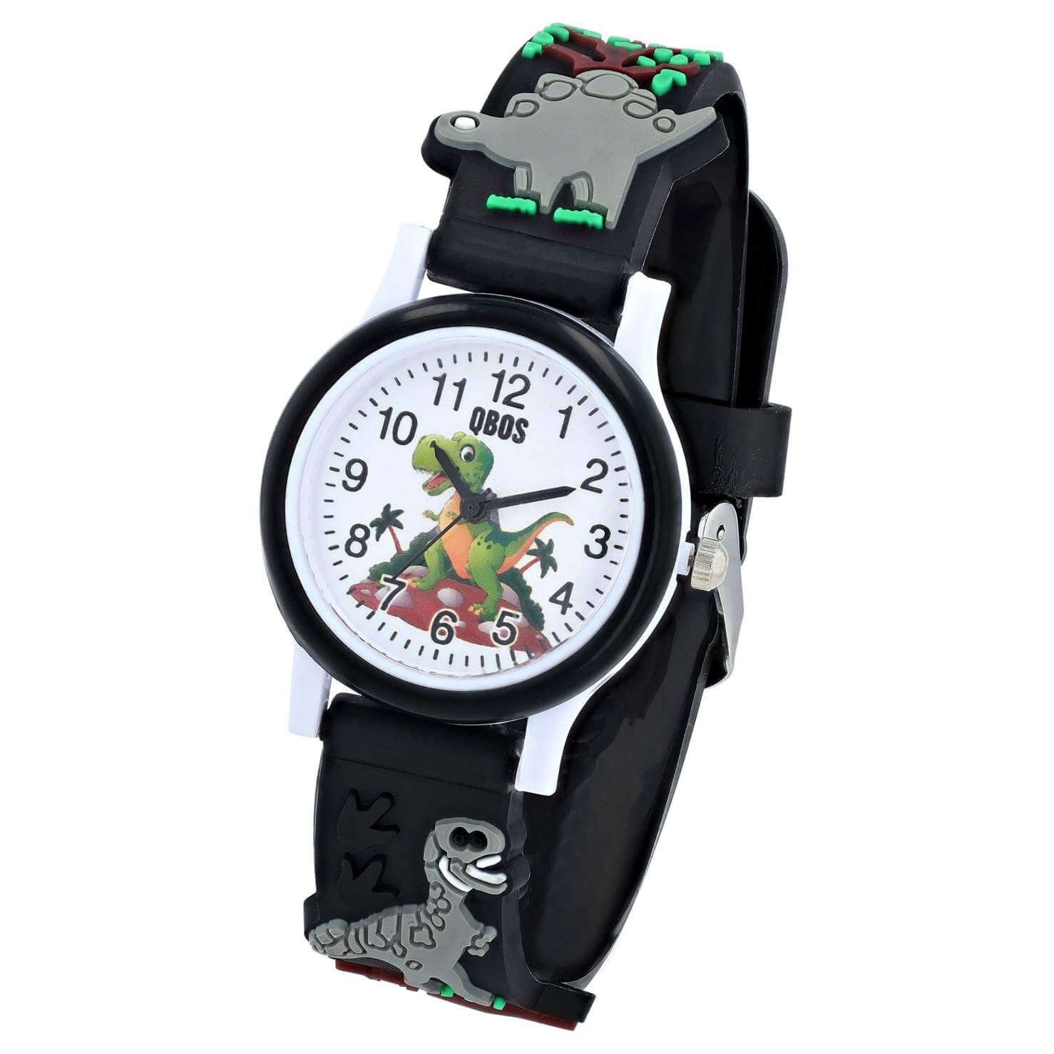 Detské hodinky Dino motív dinosaura Ø29 mm cierne 4 Detské hodinky Dino motív dinosaura Ø29 mm cierne – Obrázok 3