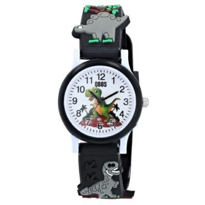 Detské hodinky Dino motív dinosaura Ø29 mm cierne