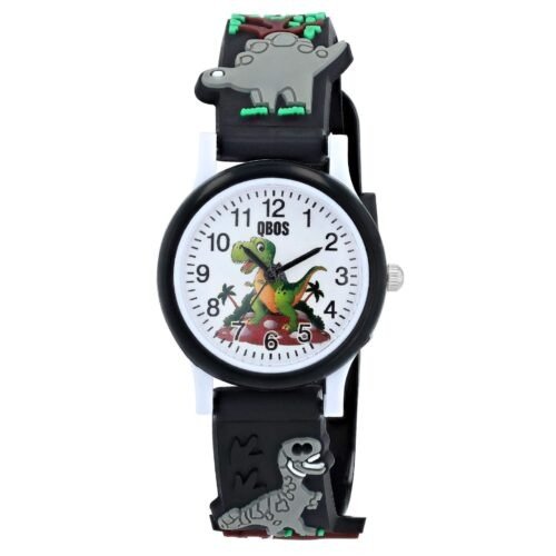 Detské hodinky Dino motív dinosaura Ø29 mm cierne
