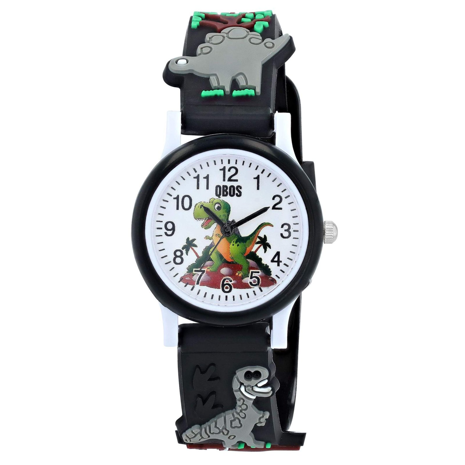 Detské hodinky Dino motív dinosaura Ø29 mm cierne 2 Detské hodinky Dino motív dinosaura Ø29 mm cierne