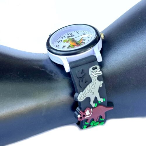 Alternative view of Detské hodinky Dino motív dinosaura Ø29 mm cierne