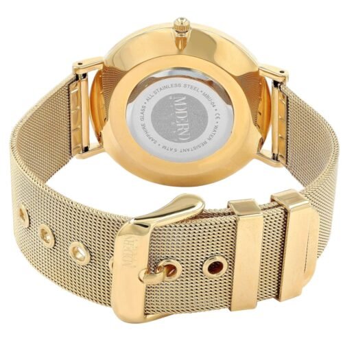 Alternative view of hodinky Moderno Milano z ocele Ø41 mm zlatá farba