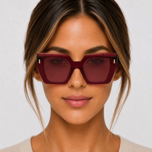 Calvin Klein CK23502S – Moderné Slnečné Okuliare v Bordovej Farbe
