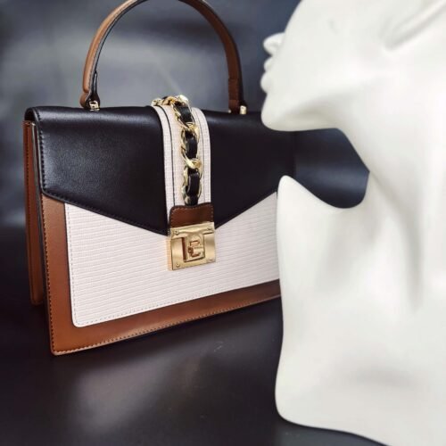 Chic Crossbody Handbag 8012 coffee Black kabelka