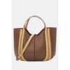 FRANCE KABELKA CHIC LEATHER EFFECT HANDBAG 6374 COFFEE APRICOT 1 FRANCE Kabelka Chic Leather Effect Handbag