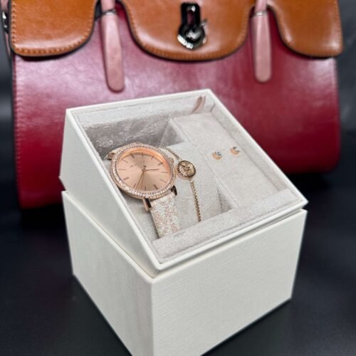 Darčekový set Michael Kors Addyson (MKO9002SET) – Hodinky, náramok a náušnice