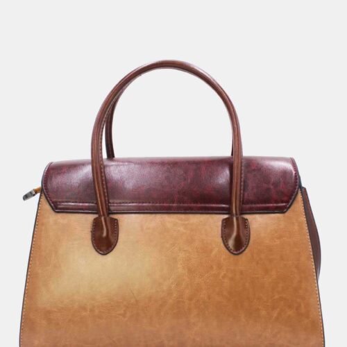 FRANCE VINTAGE STYLE LEATHER EFFECT KABELKA 5866 APRICOT COFFEE 8 FRANCE Vintage Style Leather Effect Kabelka 5866 Apricot coffee – Obrázok 4