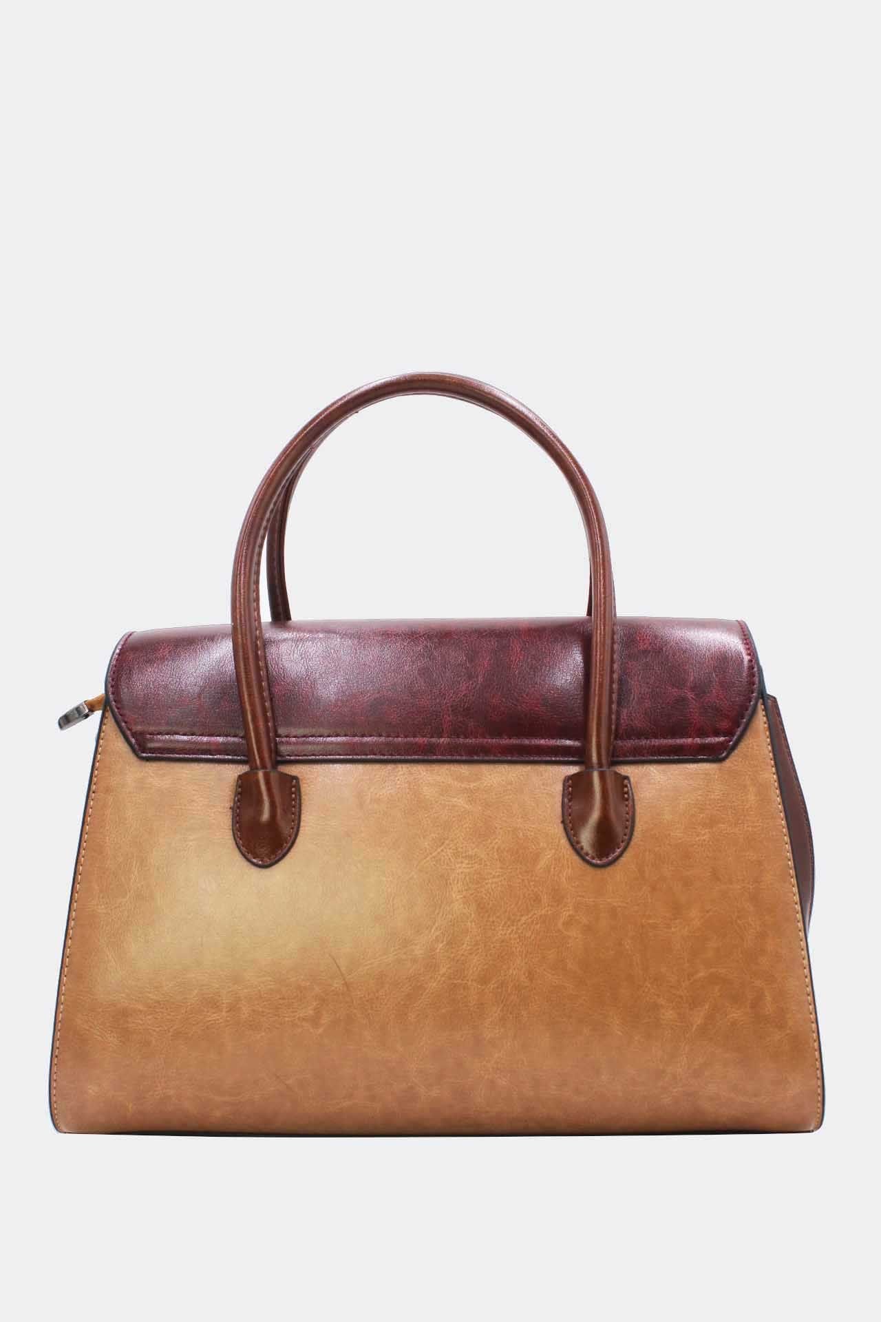 FRANCE VINTAGE STYLE LEATHER EFFECT KABELKA 5866 APRICOT COFFEE 5 FRANCE Vintage Style Leather Effect Kabelka 5866 Apricot coffee – Obrázok 4