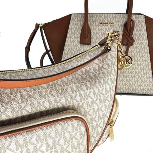 MICHAEL KORS KABELKA MERRIT LOGO CROSSBODY BAG VANILLA 8 Michael Kors Kabelka Merrit Logo Crossbody Bag Vanilla