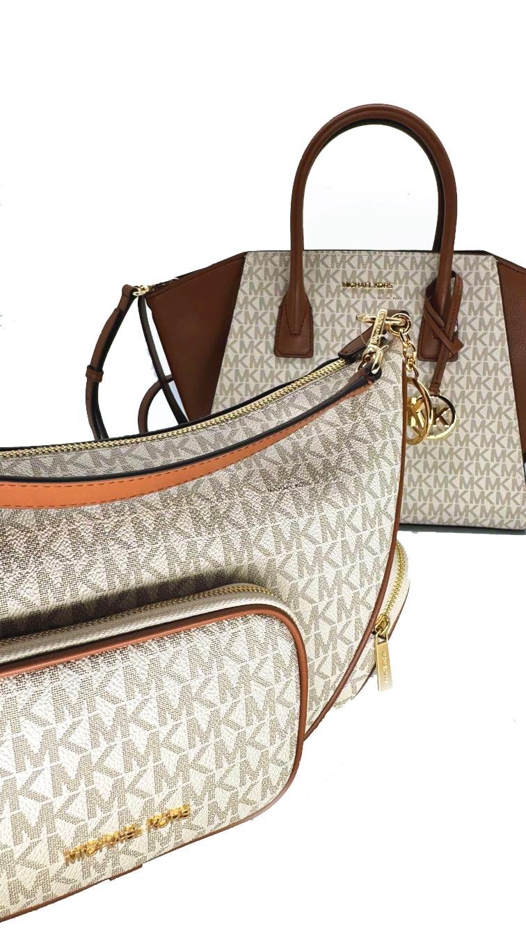 MICHAEL KORS KABELKA MERRIT LOGO CROSSBODY BAG VANILLA 3 Michael Kors Kabelka Merrit Logo Crossbody Bag Vanilla