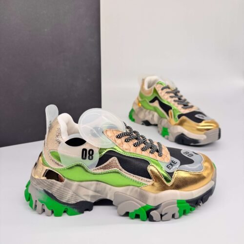 EXE DÁMSKE LUXUSNE FAREBNE TENISKY 22E10-3 GREEN BLACK 8 EXE Dámske luxusne farebne tenisky 22E10-3 green black