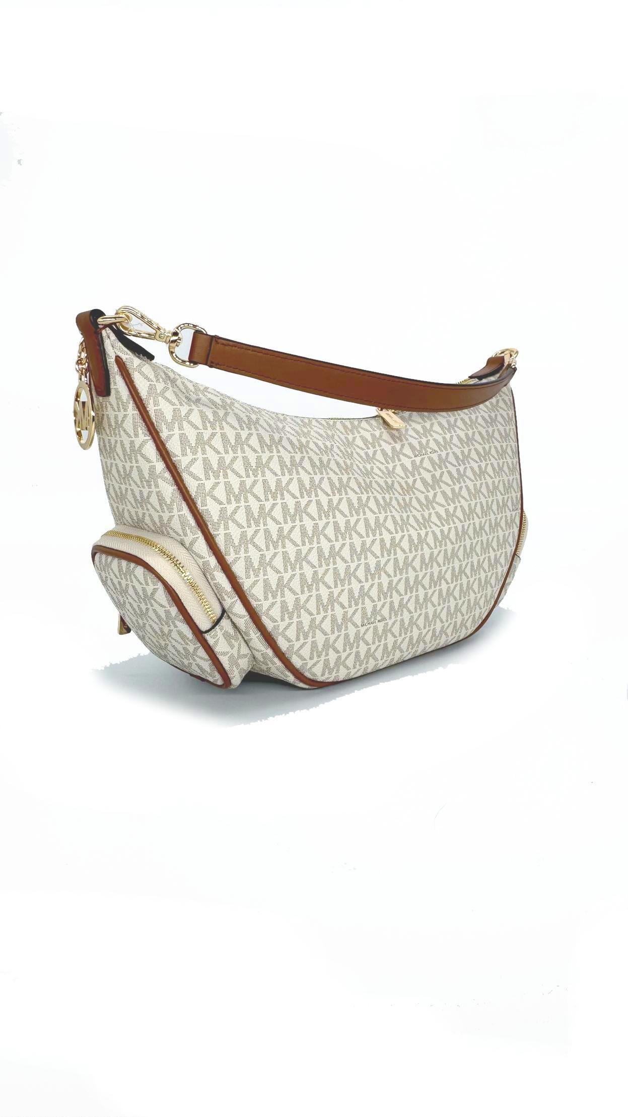 MICHAEL KORS KABELKA MERRIT LOGO CROSSBODY BAG VANILLA 5 Michael Kors Kabelka Merrit Logo Crossbody Bag Vanilla