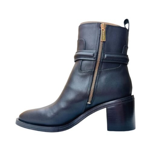 MICHAEL KORS MINDY BUCKLE ANKLE BOOTS CIZMY BLACK 10 MICHAEL KORS Mindy Buckle Ankle Boots Cizmy Black – Obrázok 5