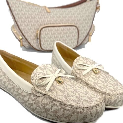 mk kors loafers vanilla signature mokasiny