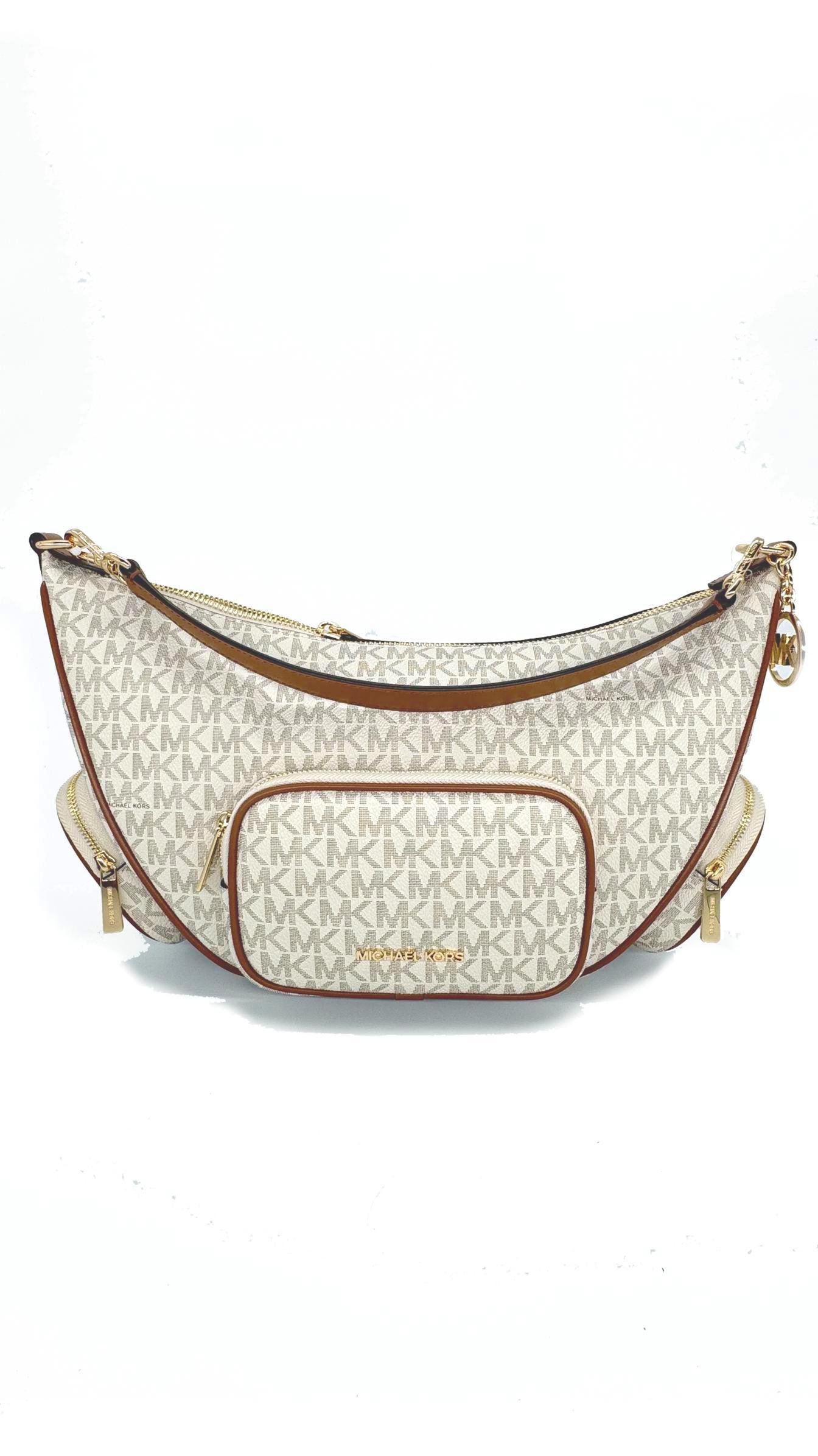 MICHAEL KORS KABELKA MERRIT LOGO CROSSBODY BAG VANILLA 1 Michael Kors Kabelka Merrit Logo Crossbody Bag Vanilla