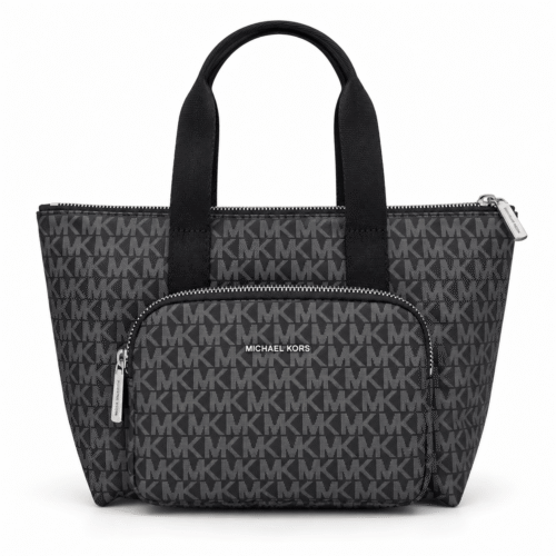 MICHAEL KORS MK Monogram Zip Tote Black kabelka obojstranna