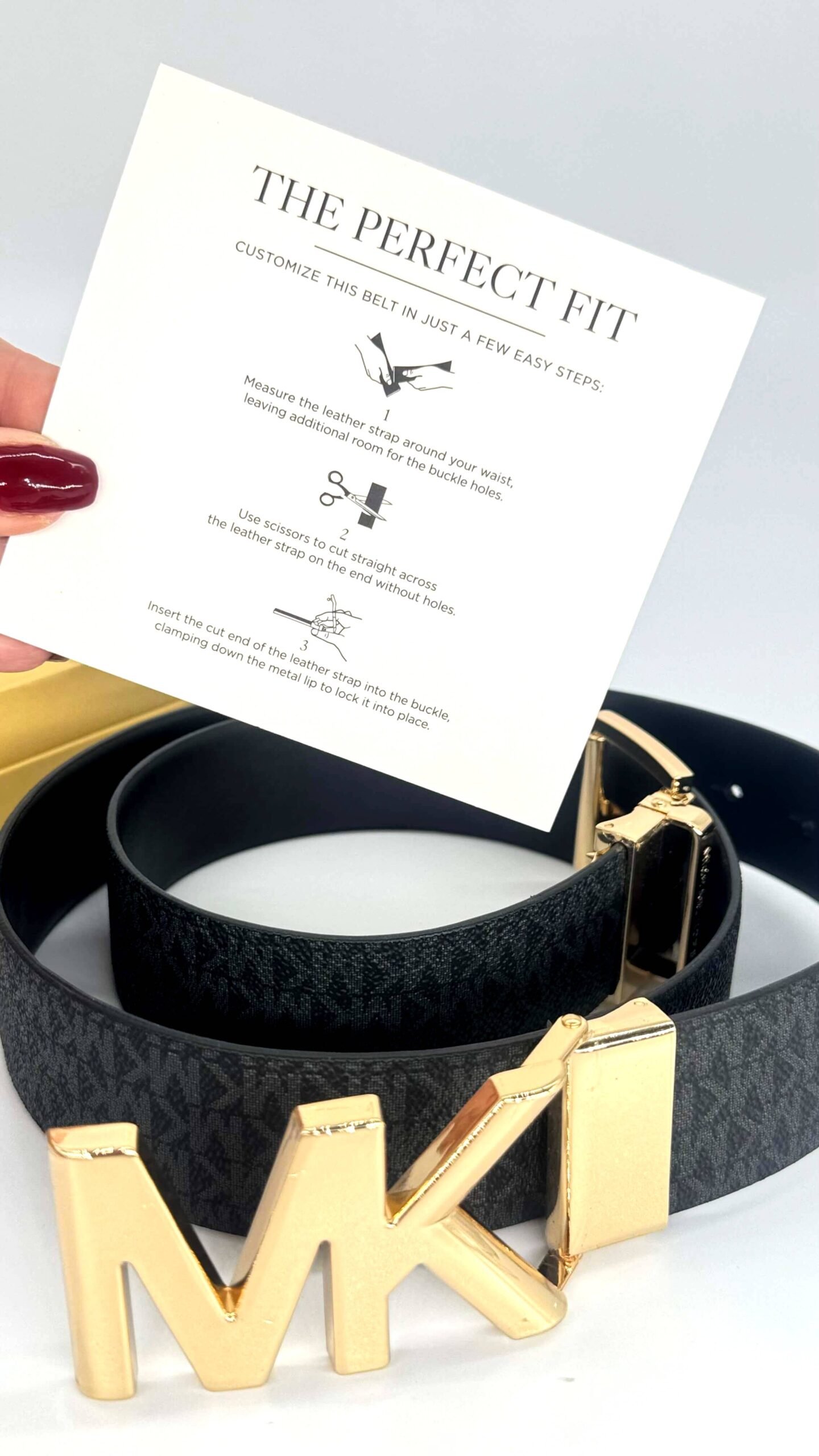 MICHAEL KORS MK OPASOK LOGO BUCKLE BELT BLACK 4 MICHAEL KORS MK Opasok Logo Buckle Belt Black – Obrázok 4