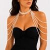 Náhrdelník perlovy cez ramena choker bizuteria bijoux