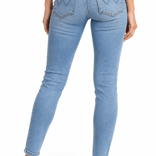 WRANGLER Svetlomodré džínsy Skinny High Rise – Obrázok 3