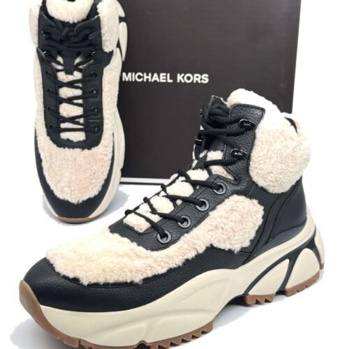 MICHAEL KORS Darius Shearling Hiker Sneaker Black