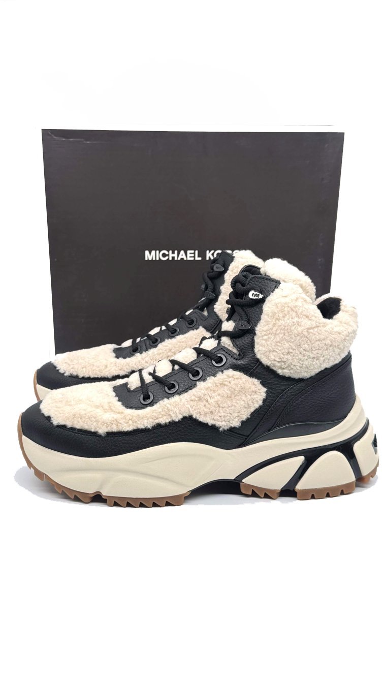 MICHAEL KORS DARIUS SHEARLING HIKER SNEAKER BLACK PANSKE 4 MICHAEL KORS Darius Shearling Hiker Sneaker Black
