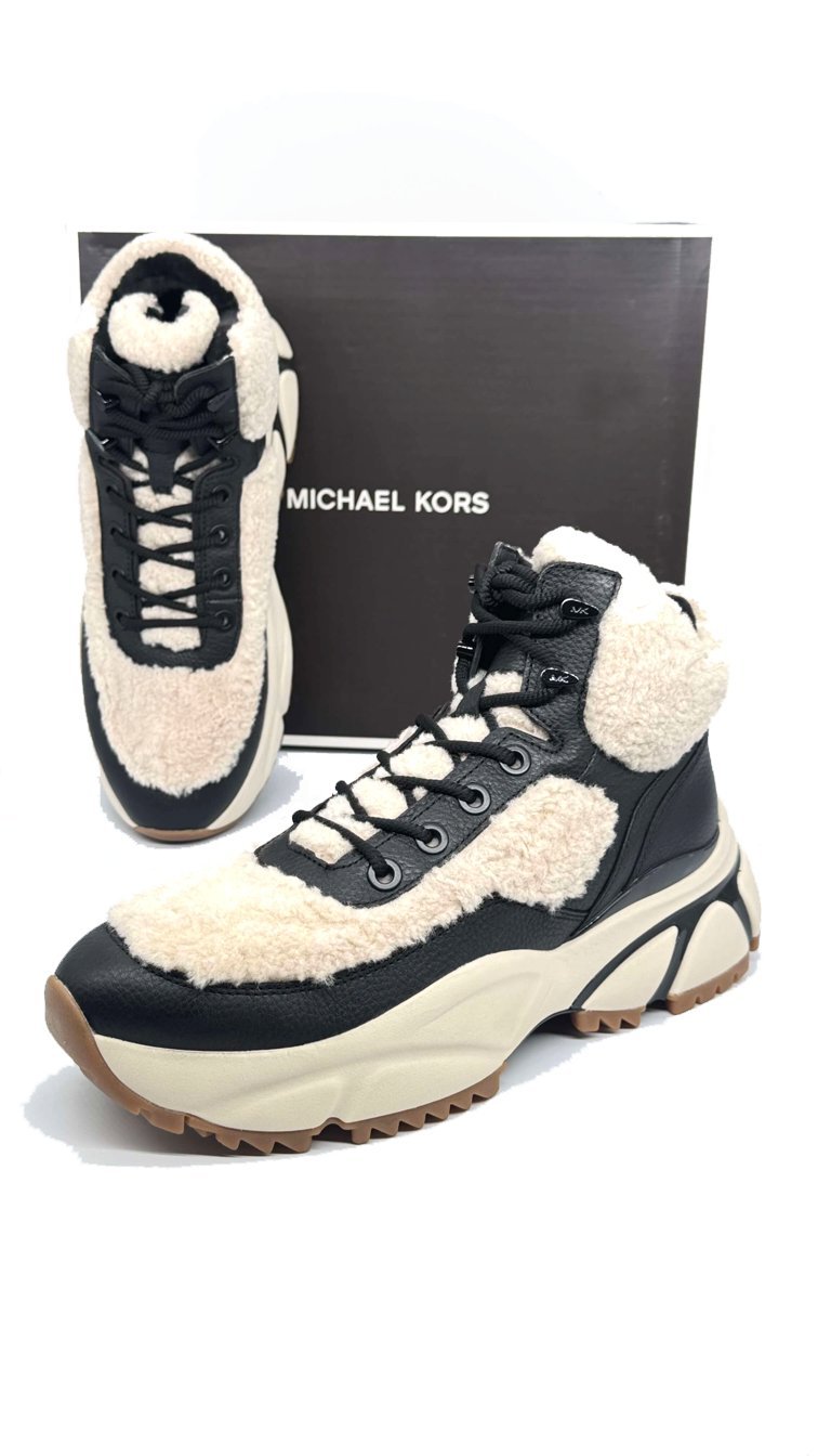 MICHAEL KORS DARIUS SHEARLING HIKER SNEAKER BLACK PANSKE 2 MICHAEL KORS Darius Shearling Hiker Sneaker Black