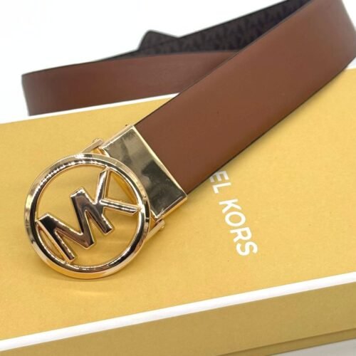 Alternative view of MICHAEL KORS MK Logo Buckle Belt Brown reversible opasok