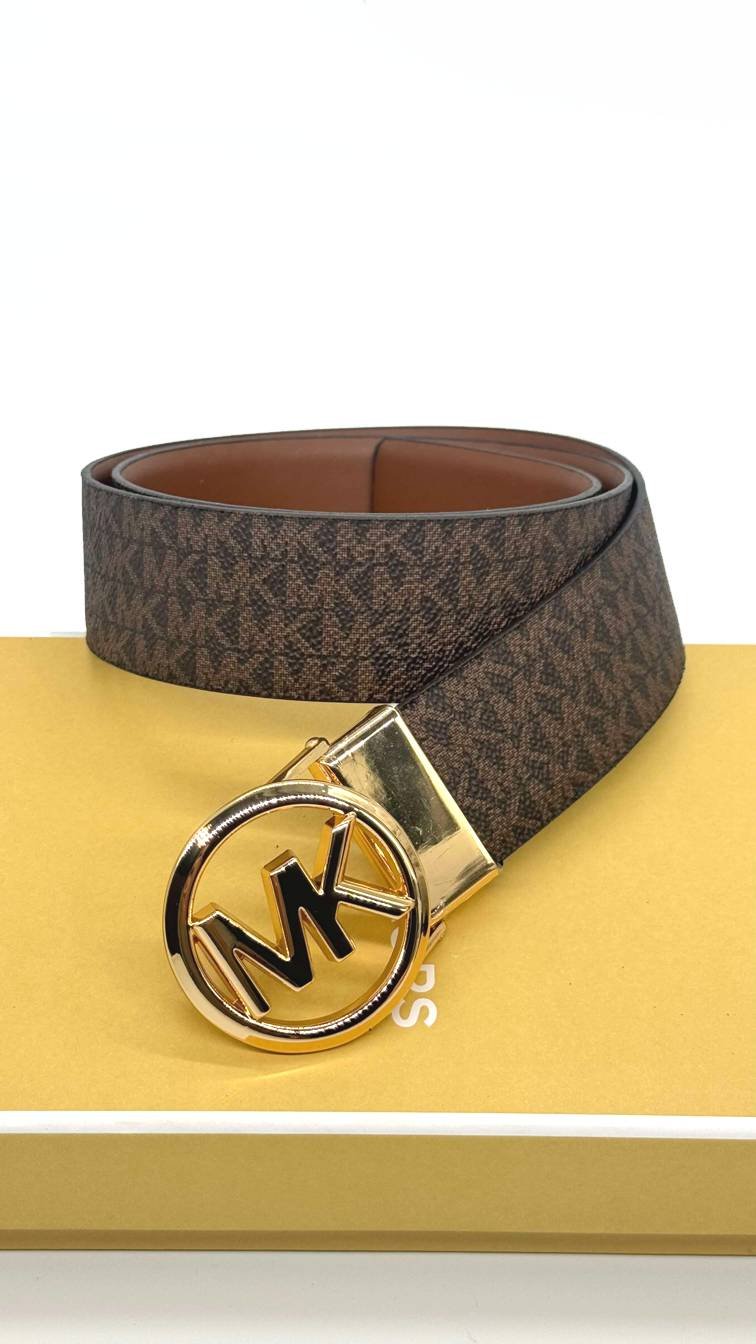 MICHAEL KORS MK LOGO BUCKLE BELT BROWN REVERSIBLE OPASOK 1 MICHAEL KORS MK Logo Buckle Belt Brown reversible opasok