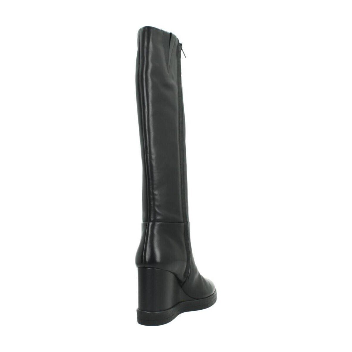 GEOX DÁMSKE KLINOVE ČIŽMY D ELIDEA WEDGE BOOTS WOMEN C9999 5 GEOX Dámske klinové čižmy D ELIDEA WEDGE BOOTS