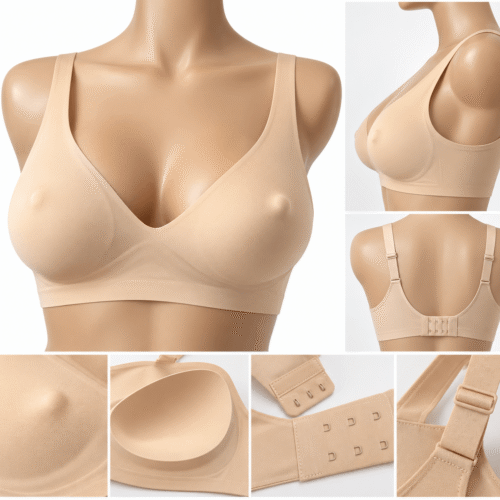 Podprsenka Sexi bra with nipple effect nude