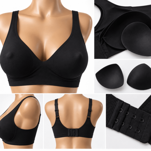 Podprsenka Sexi bra with nipple effect black