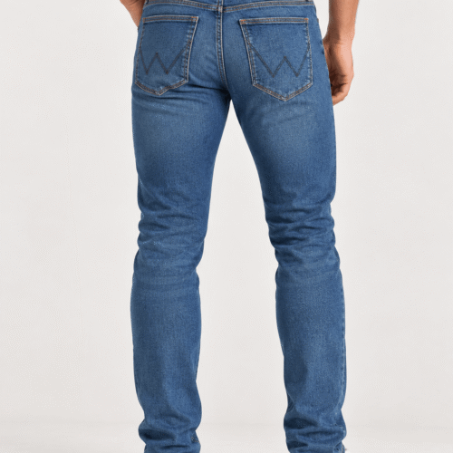 WRANGLER Pánske rifle Straight Leg Authentic Blue Jeans