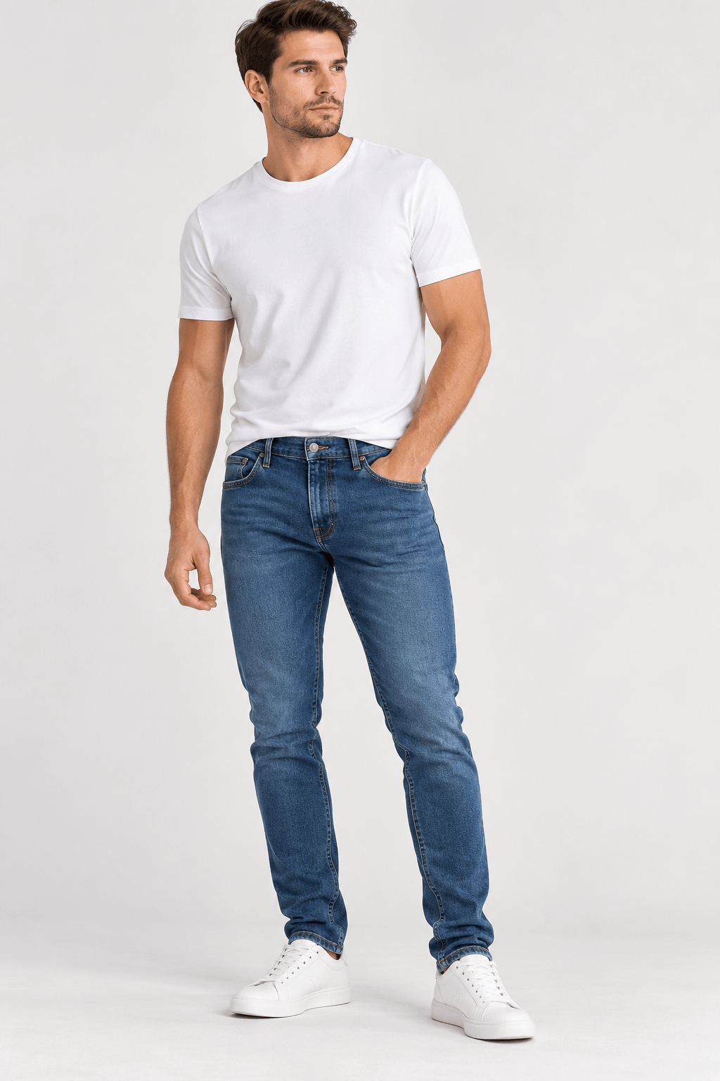 WRANGLER PÁNSKE RIFLE STRAIGHT LEG BLUE JEANS 3 WRANGLER Pánske rifle Straight Leg Authentic Blue Jeans