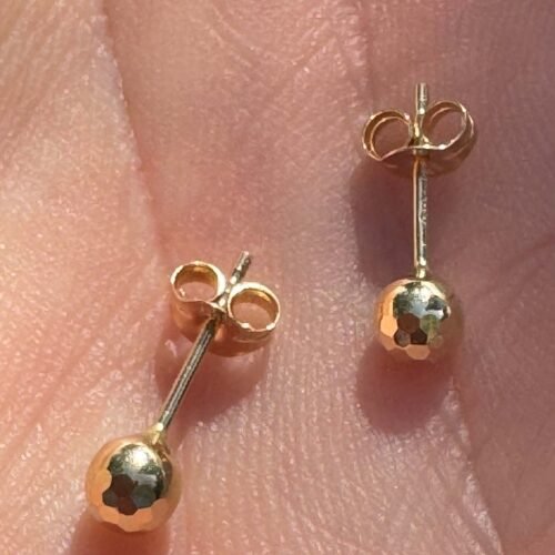 ZLATO Dámske Zlaté náušnice guľky gulicky 4,0 mm 585/000